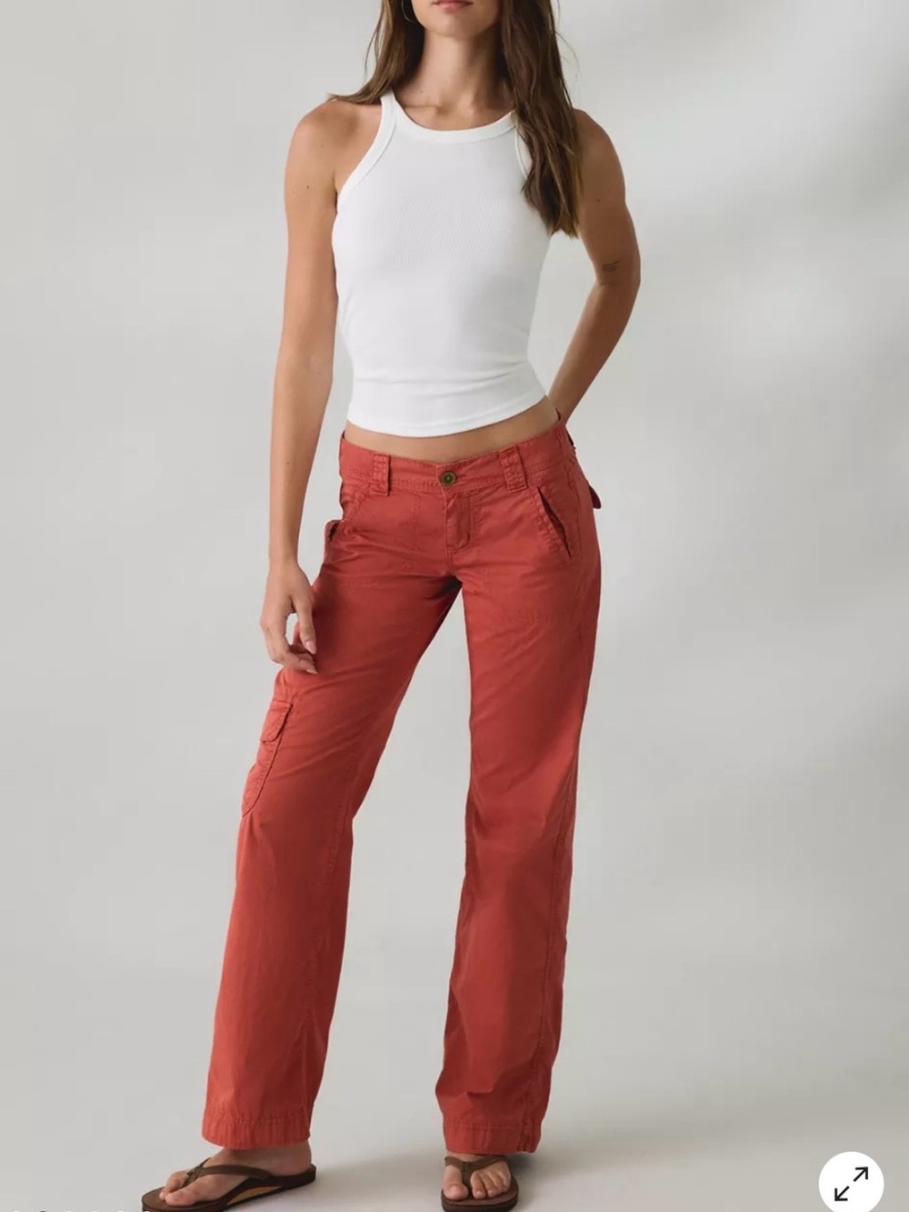 Urban Outfitters Rust Straight-Leg Cargo Pants